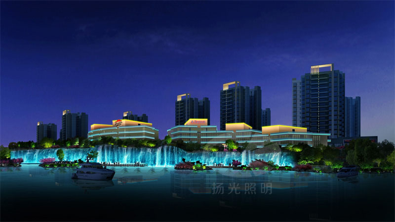 城市水景照明设计效果图