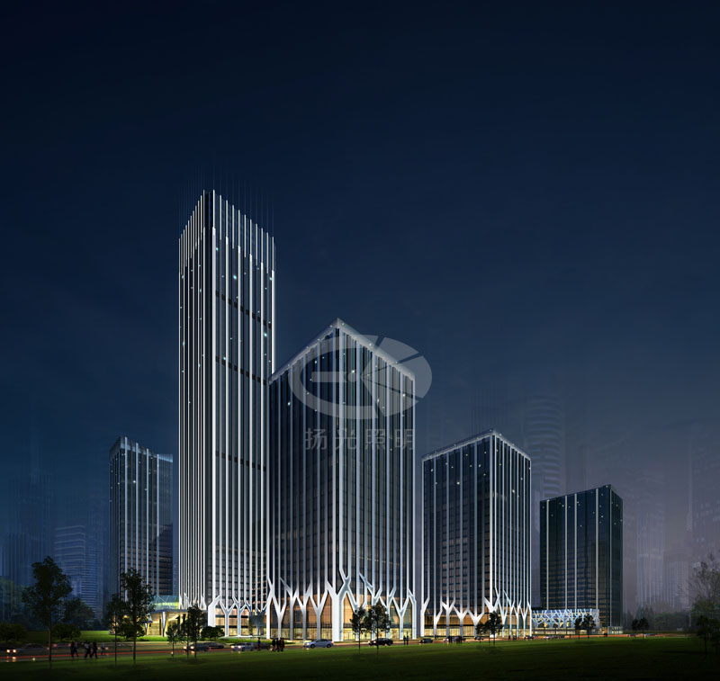 建筑外立面亮化工程设计效果图二