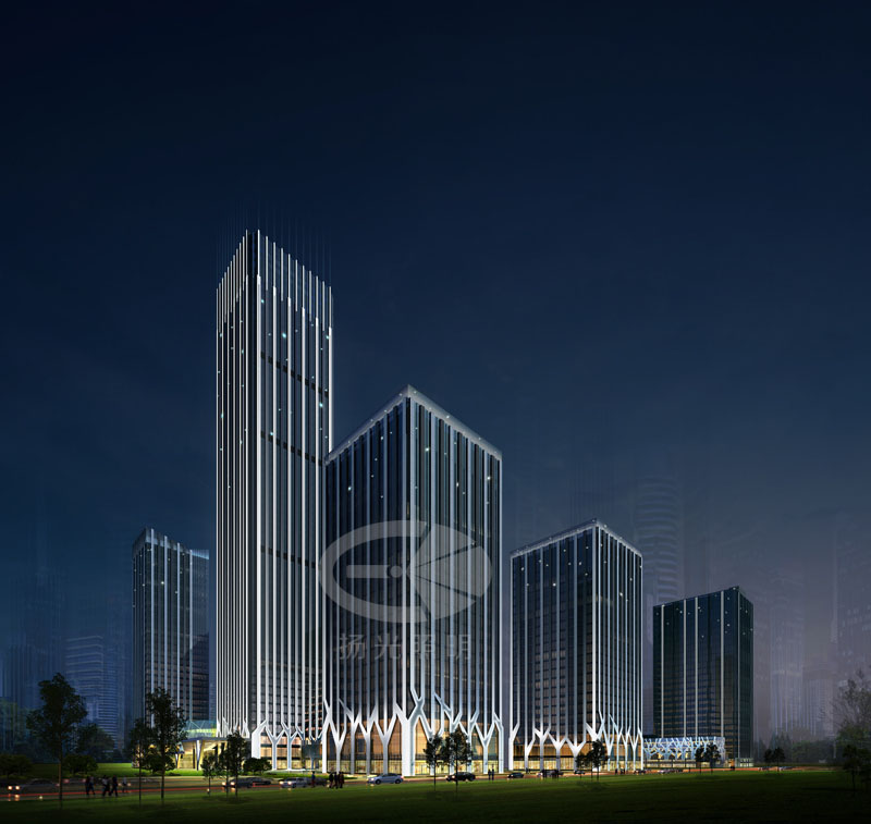 建筑夜景灯光设计效果图