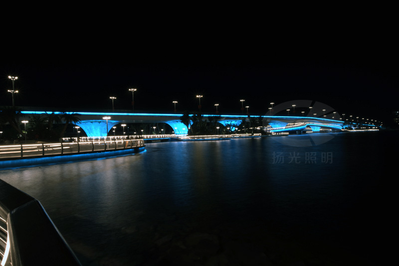 大桥景观亮化工程实拍图