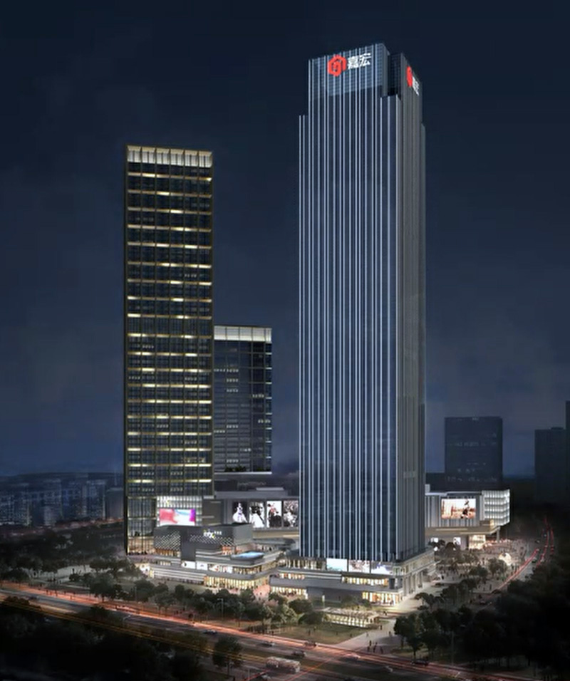 嘉宏国际大厦夜景照明设计效果图