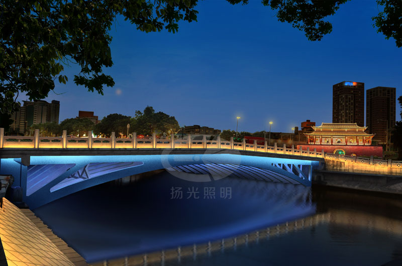 桥梁夜景照明设计效果图