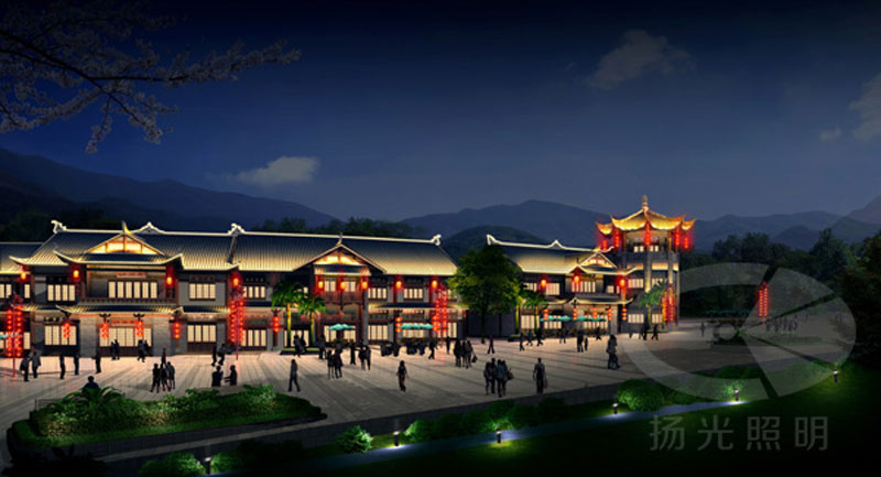 旅游小镇照明设计效果图