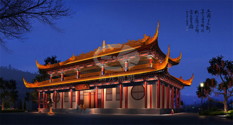 古建筑亮化设计效果图